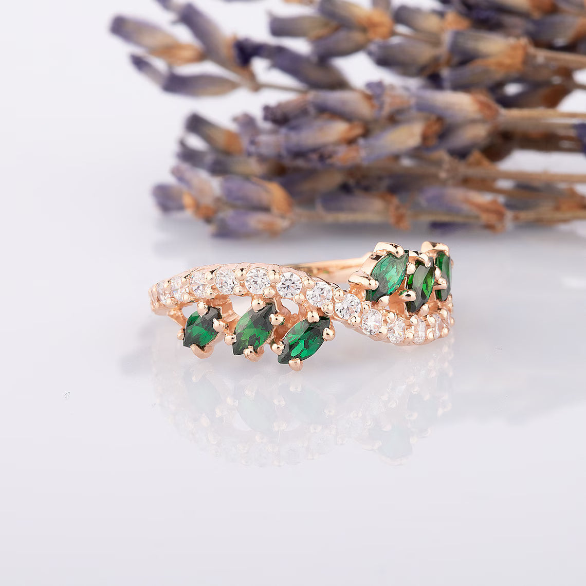 Emerald Vine Ring