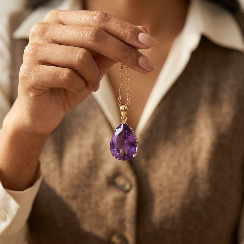 Amethyst Drop Pendant
