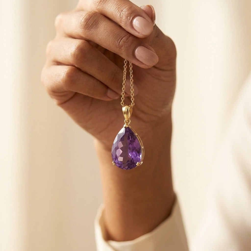 Amethyst Drop Pendant