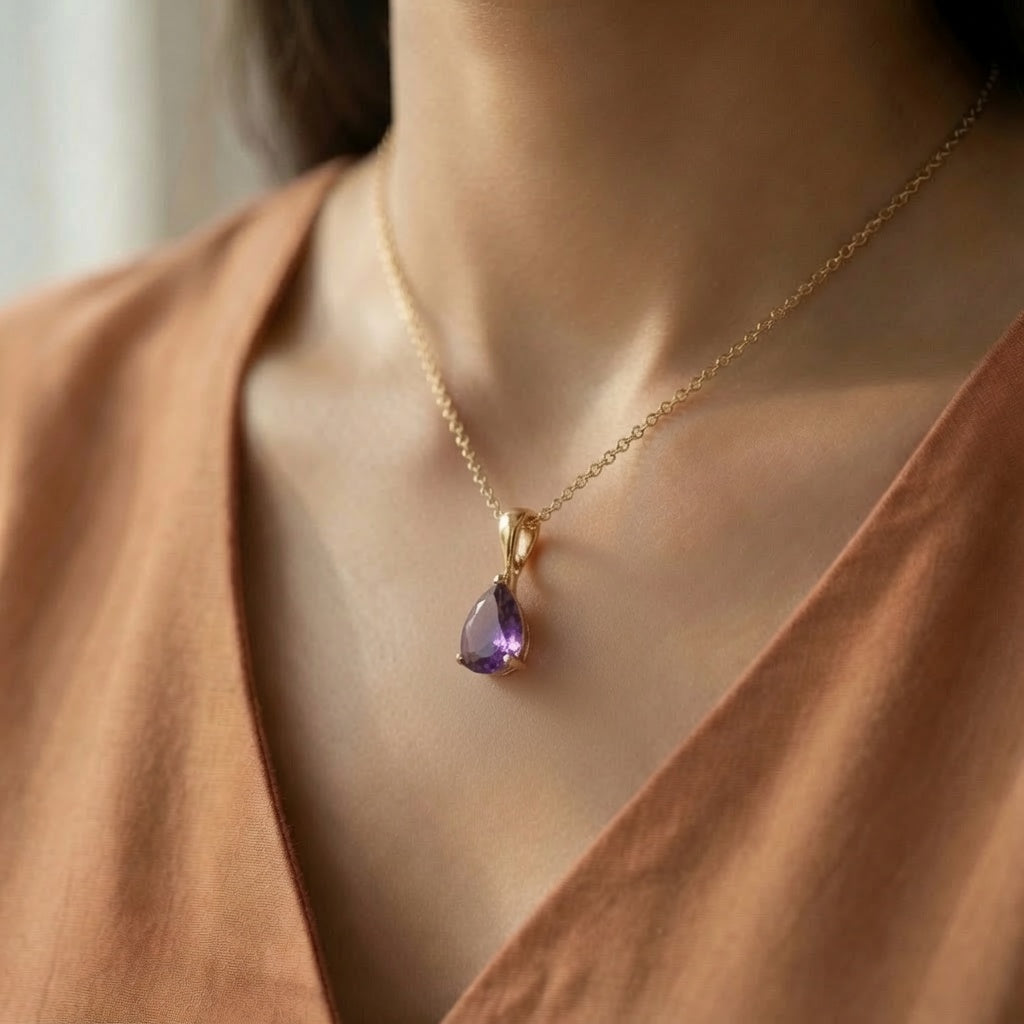 Amethyst Drop Pendant