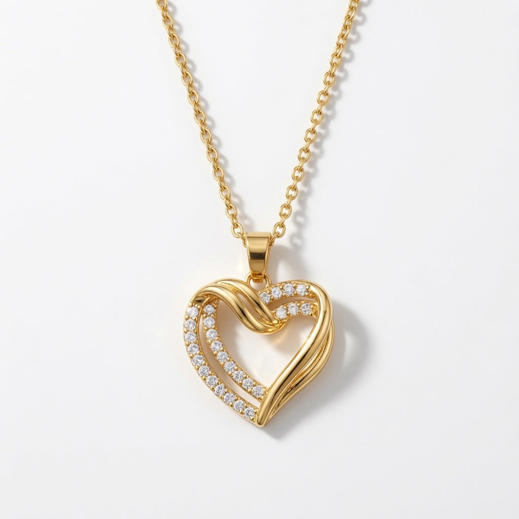Amor Heart Pendant – gold-plated | 925 Sterling Silver Jewelry by Cilhouette