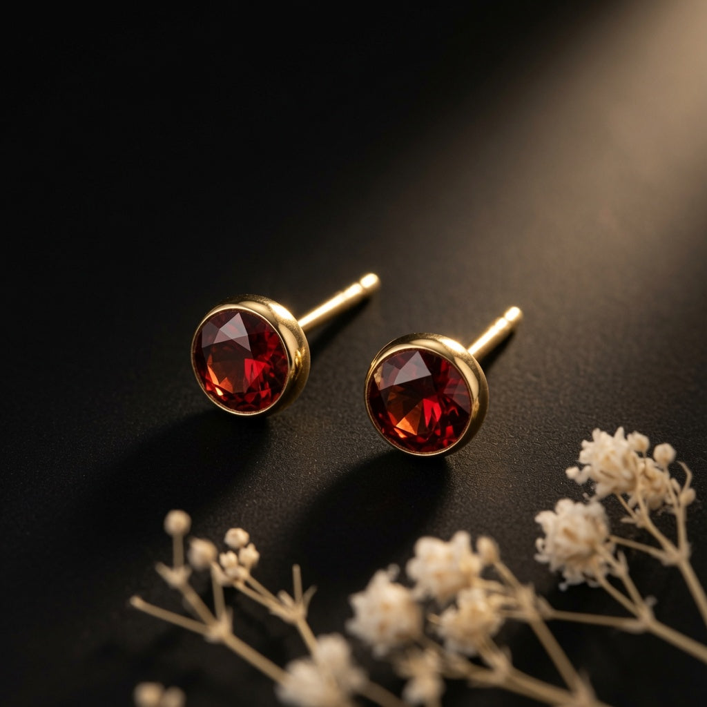 Bezel Solitaire Studs – styled flat lay | 925 Sterling Silver Jewelry by Cilhouette
