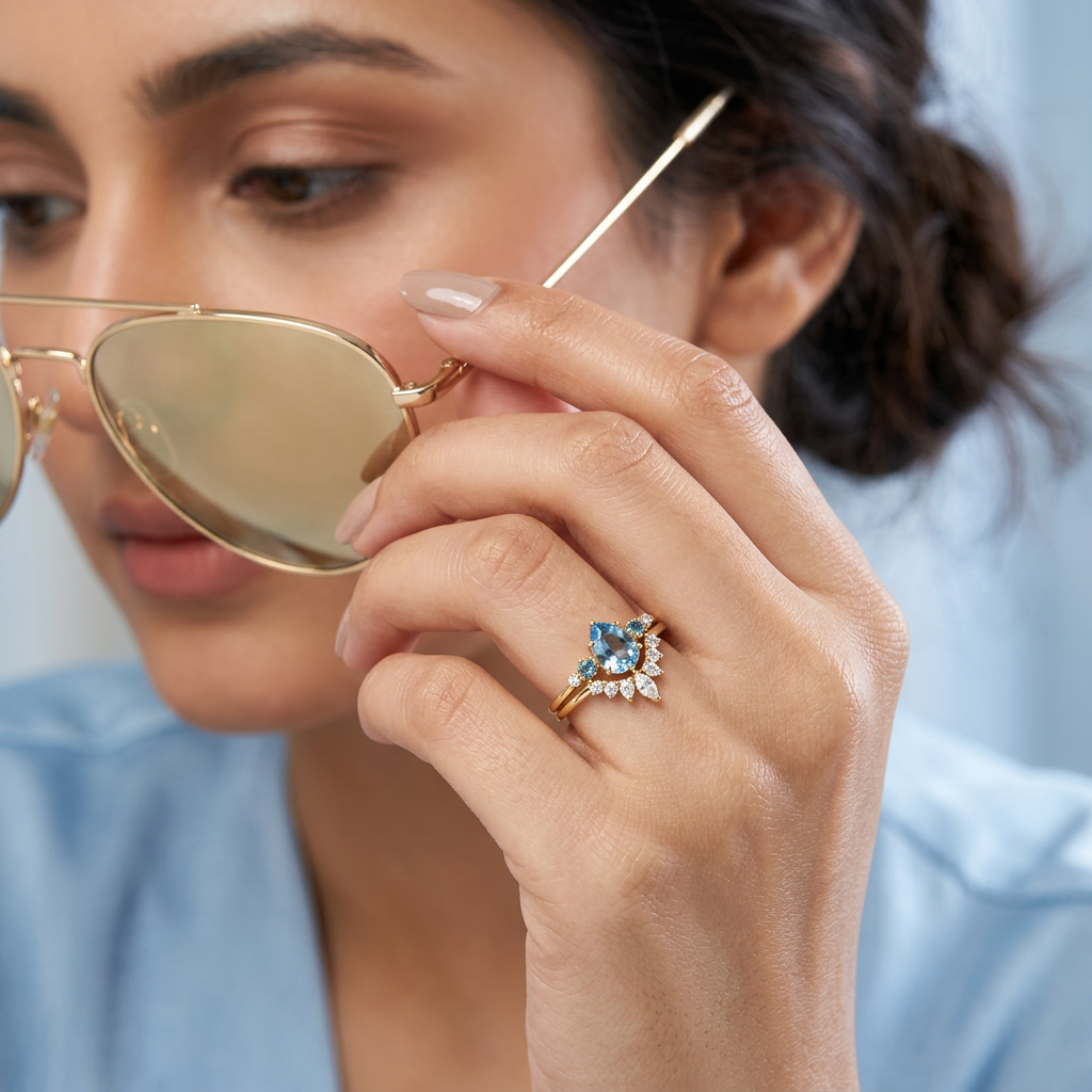 Celestial Drop Ring Set