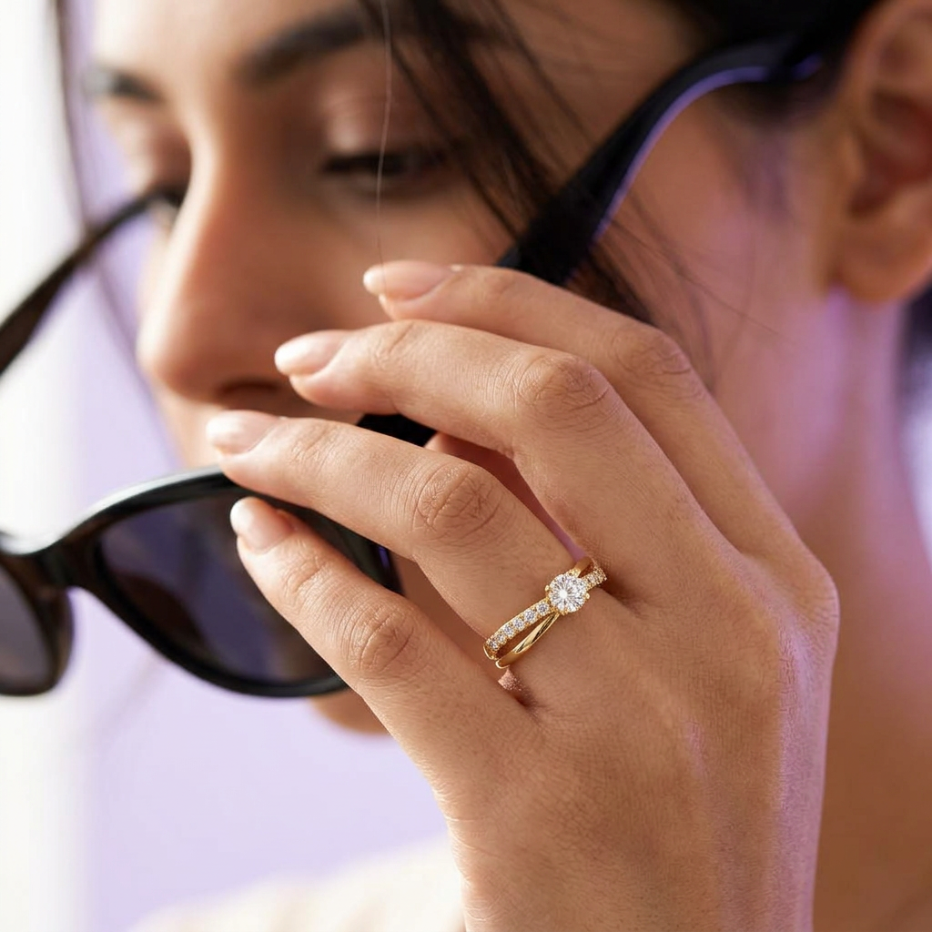 Celestial Pave Solitaire Ring
