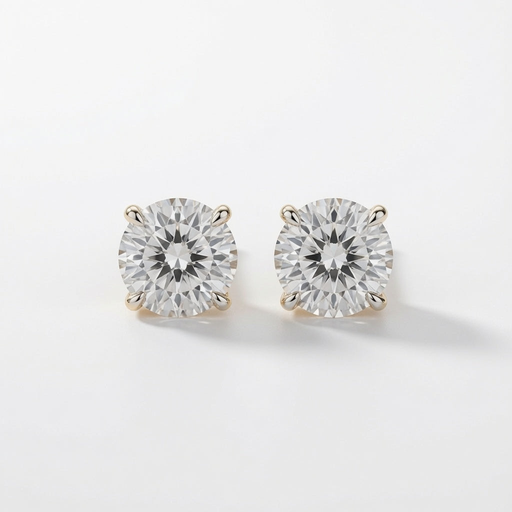 Classic Solitaire Studs | 925 Sterling Silver Jewelry by Cilhouette