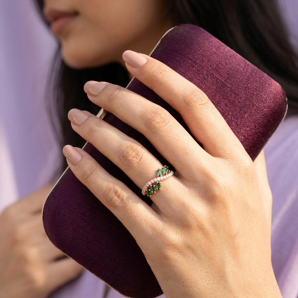 Emerald Vine Ring