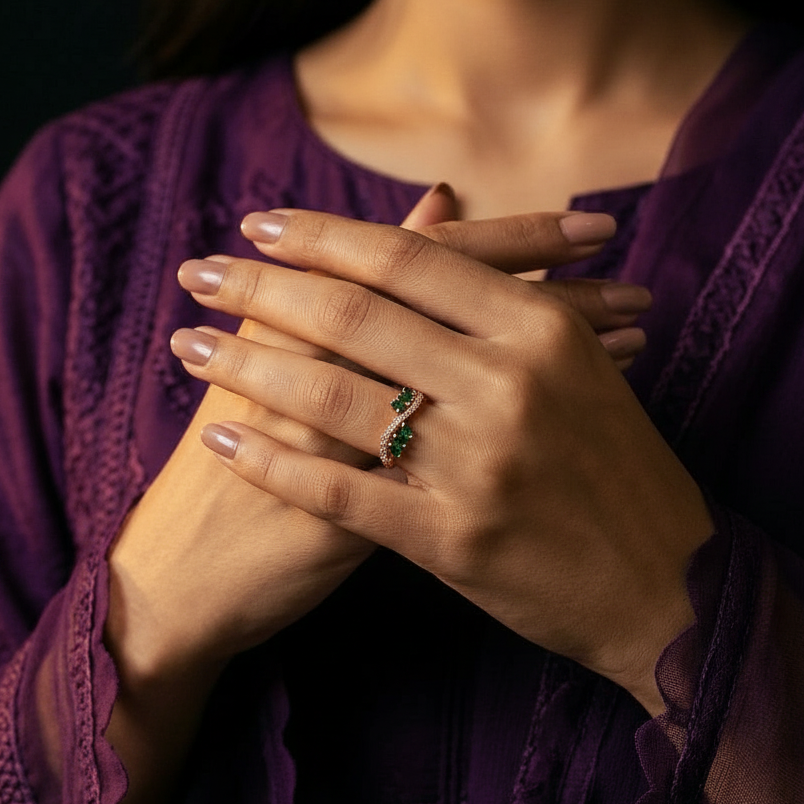 Emerald Vine Ring