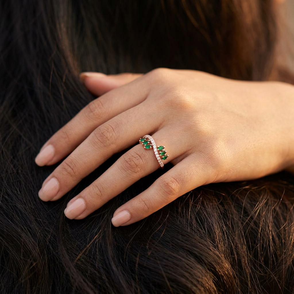 Emerald Vine Ring