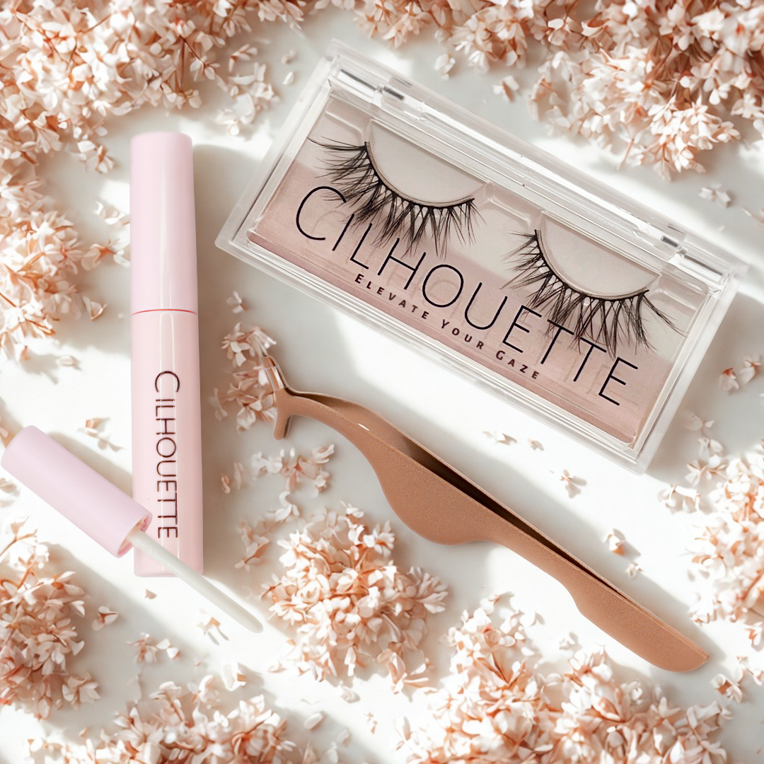 Everyday Lash Kit — Lashes, Glue & Applicator for Effortless Wear – worn on hand | Faux Mink Eyelashes by Cilhouette