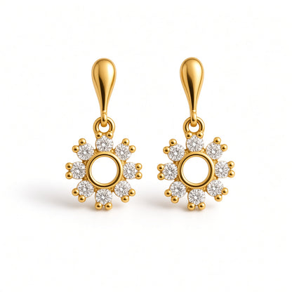 Floral Drop Earrings – gold-plated | 925 Sterling Silver Jewelry by Cilhouette