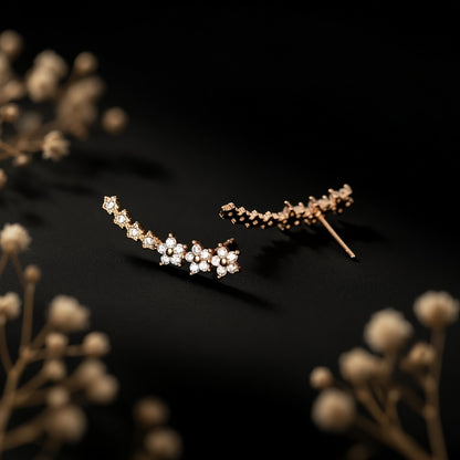 Floral Vine Climbers – styled flat lay | 925 Sterling Silver Jewelry by Cilhouette