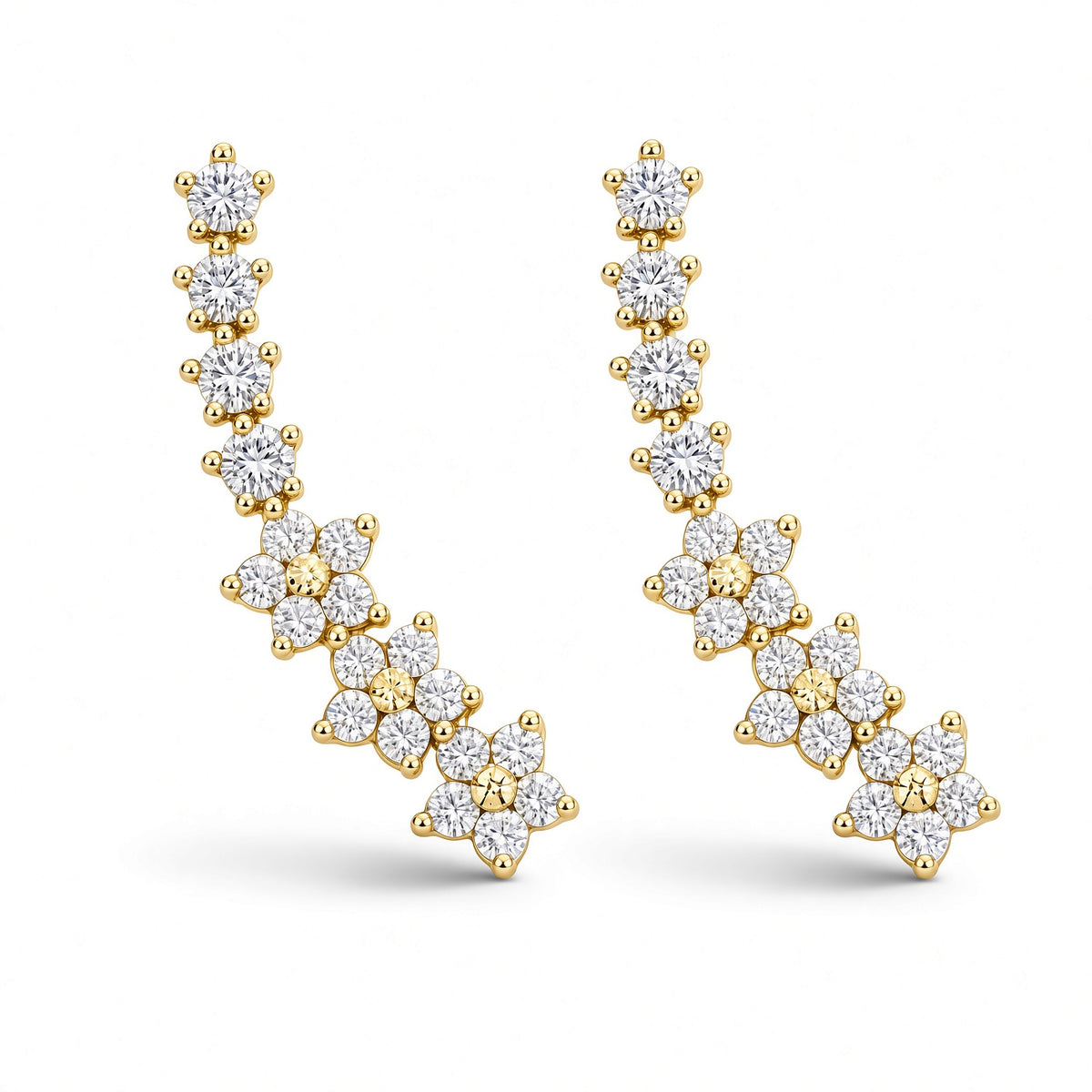 Floral Vine Climbers – gold-plated | 925 Sterling Silver Jewelry by Cilhouette