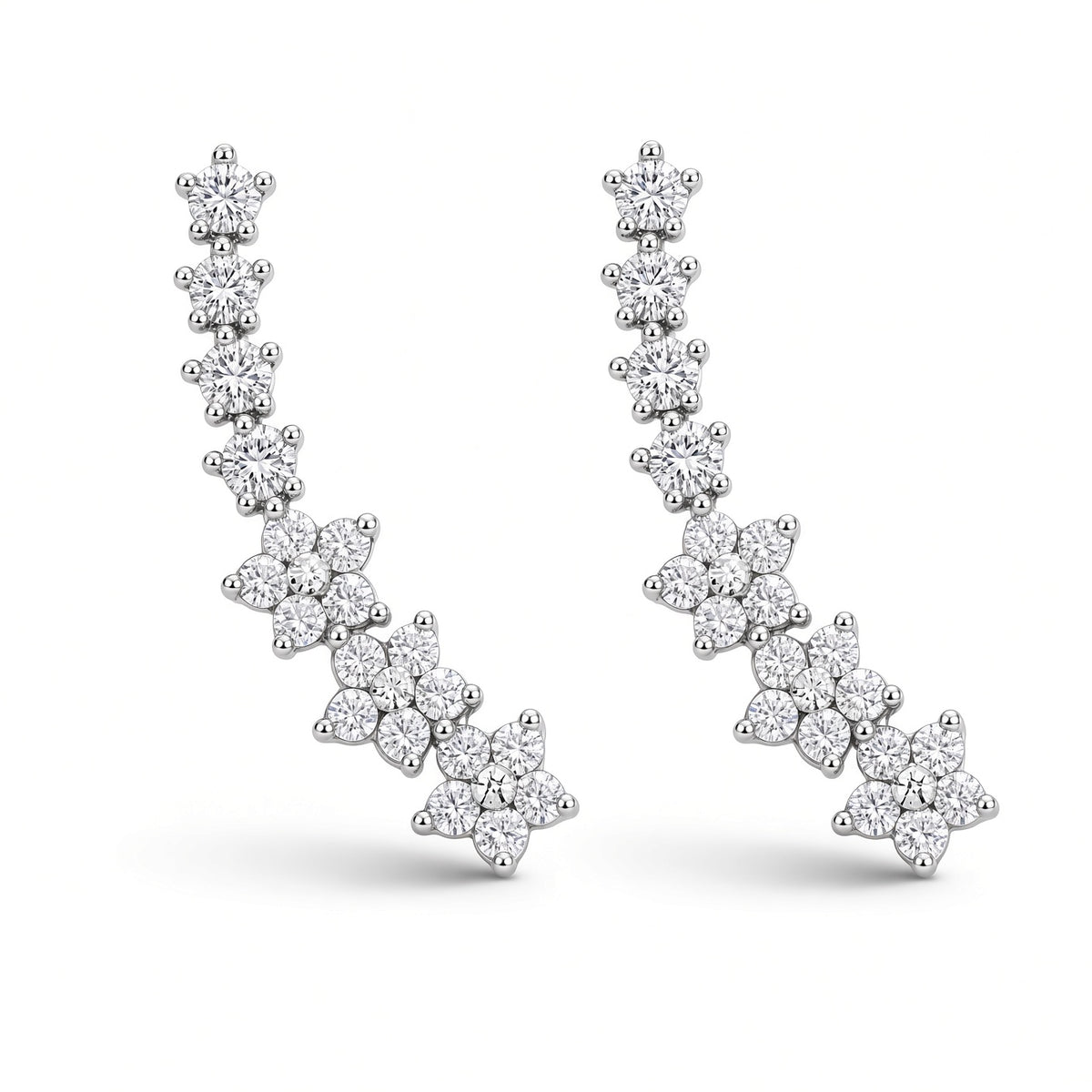 Floral Vine Climbers – silver | 925 Sterling Silver Jewelry by Cilhouette
