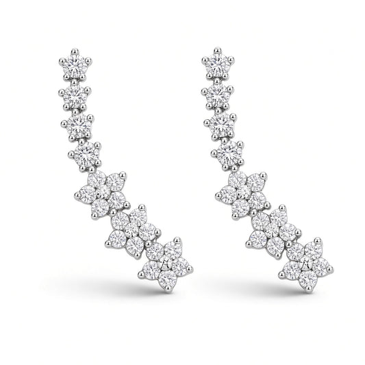 Floral Vine Climbers – silver | 925 Sterling Silver Jewelry by Cilhouette
