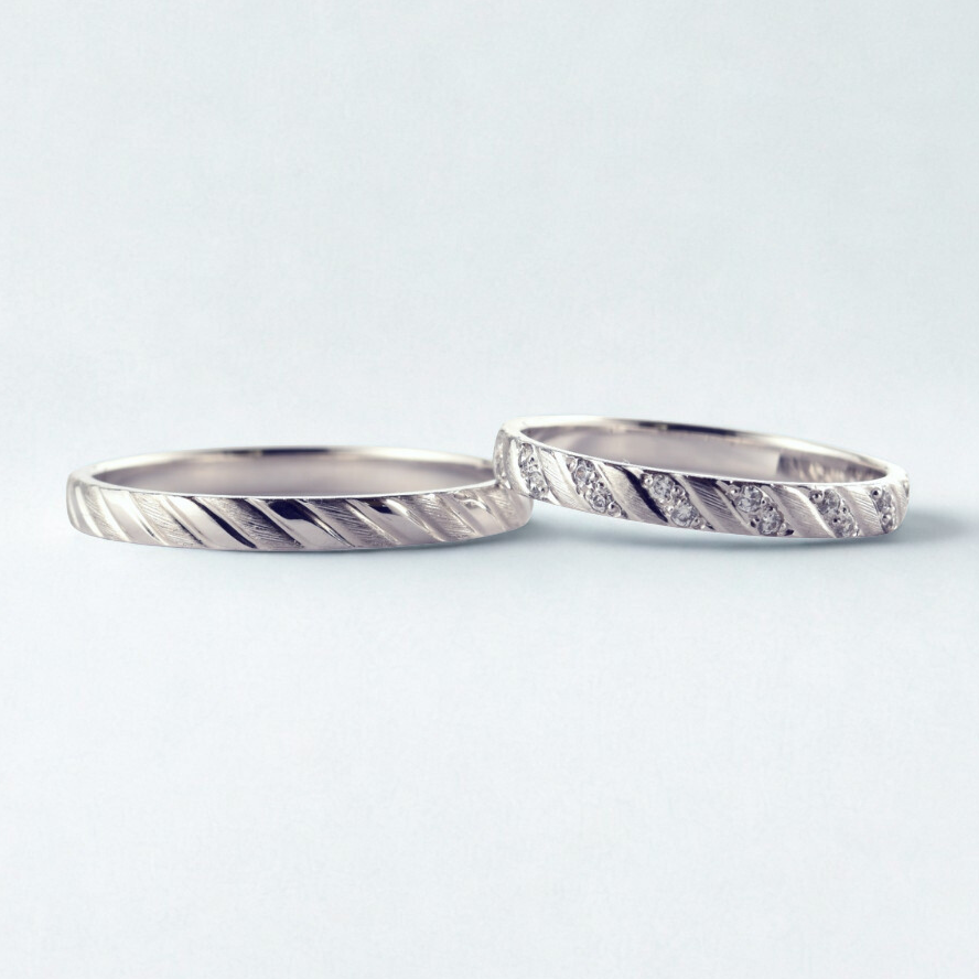 Frostline Etched Band | Minimal Textured Silver Ring