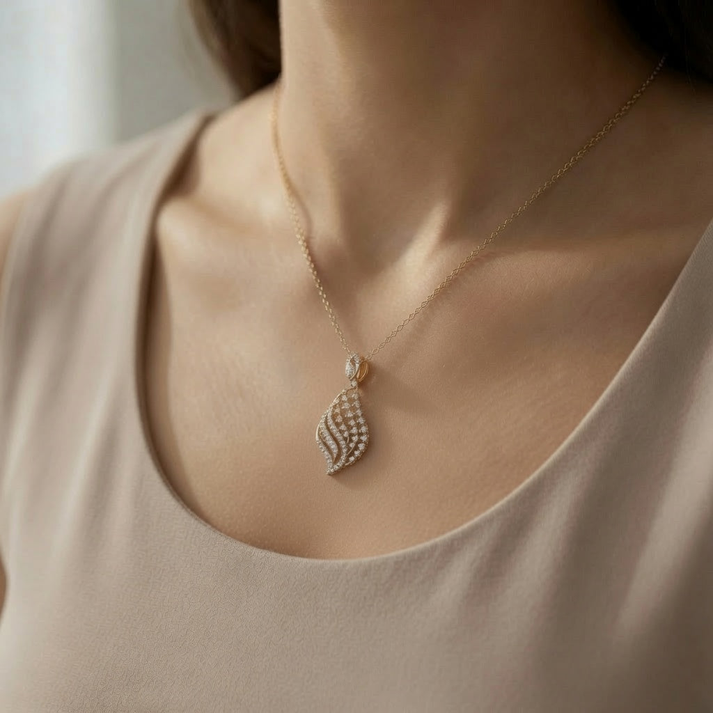 Golden Plume Pendant