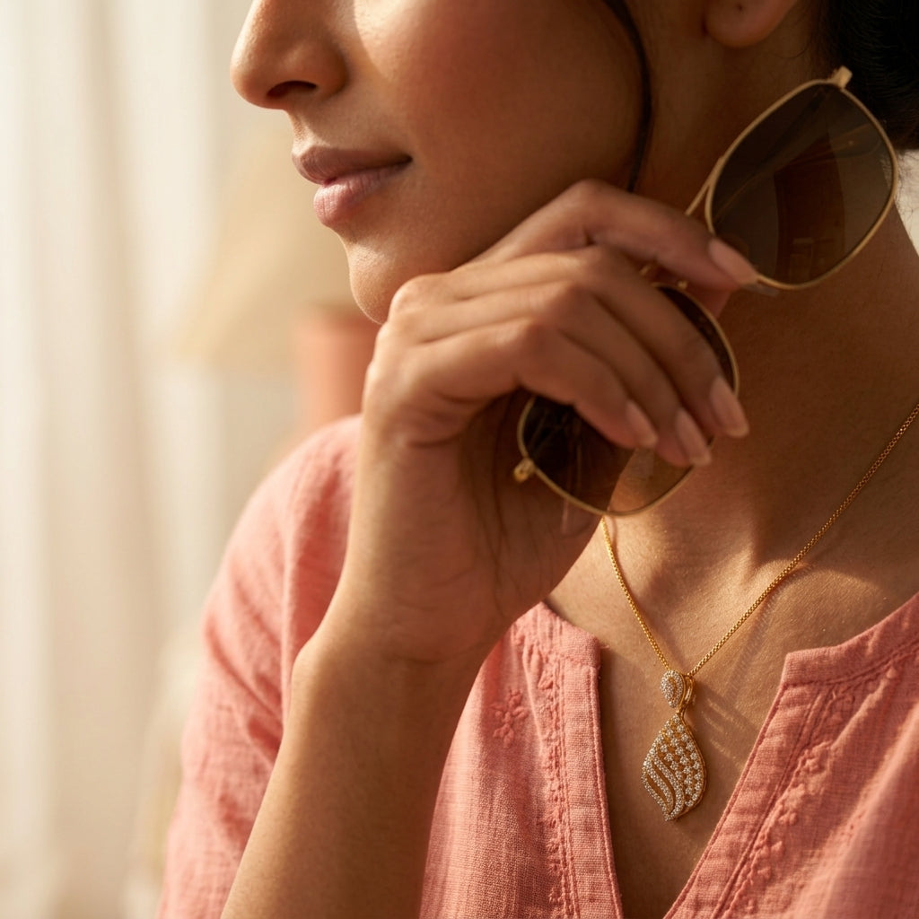 Golden Plume Pendant