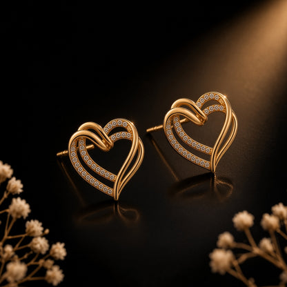 Heart Outline Earrings – styled flat lay | 925 Sterling Silver Jewelry by Cilhouette