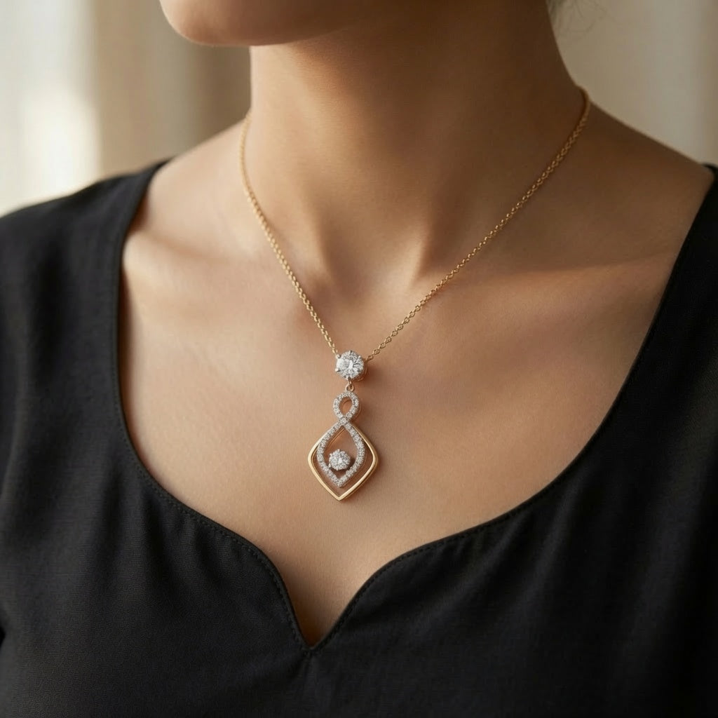 Infinity Drop Pendant | 925 Sterling Silver Jewelry by Cilhouette
