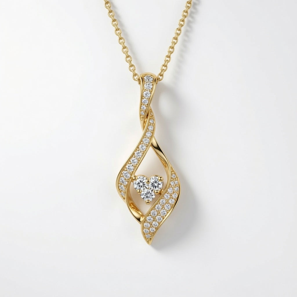 Infinity Twist Heart Pendant – gold-plated | 925 Sterling Silver Jewelry by Cilhouette
