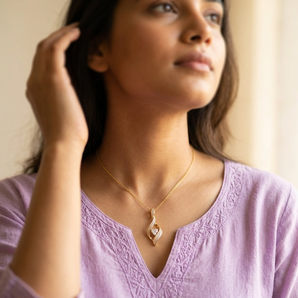 Infinity Twist Heart Pendant