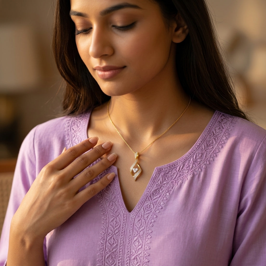 Infinity Twist Heart Pendant