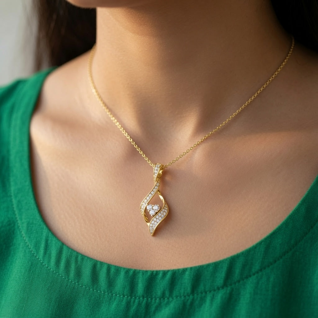 Infinity Twist Heart Pendant