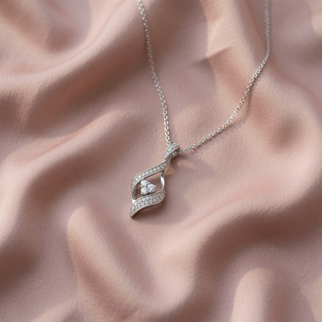 Infinity Twist Heart Pendant | 925 Sterling Silver Jewelry by Cilhouette