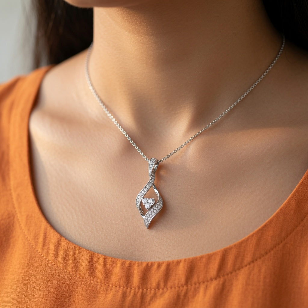 Infinity Twist Heart Pendant