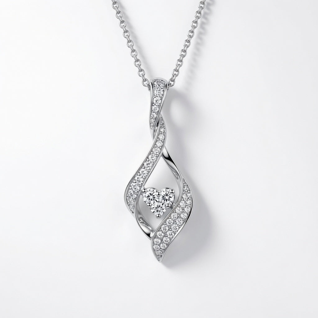 Infinity Twist Heart Pendant – silver | 925 Sterling Silver Jewelry by Cilhouette
