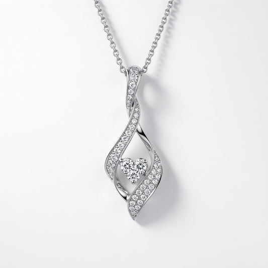Infinity Twist Heart Pendant