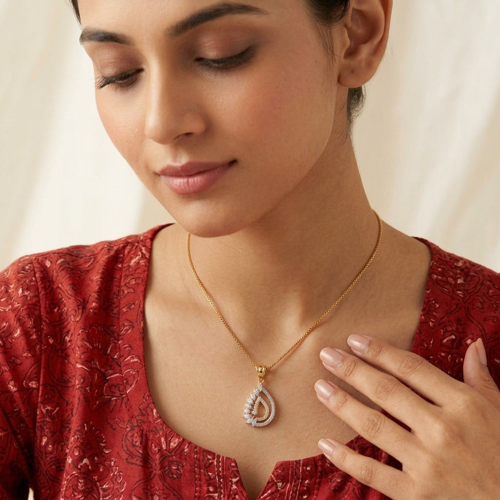 Layered Teardrop Pendant