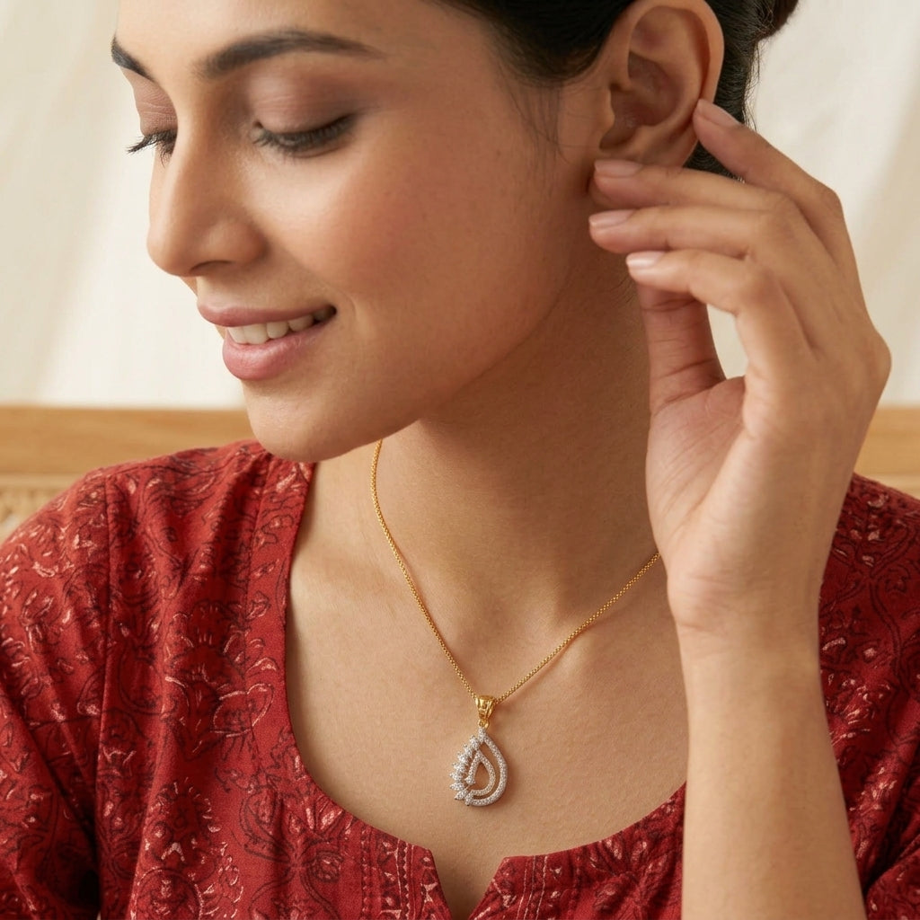 Layered Teardrop Pendant