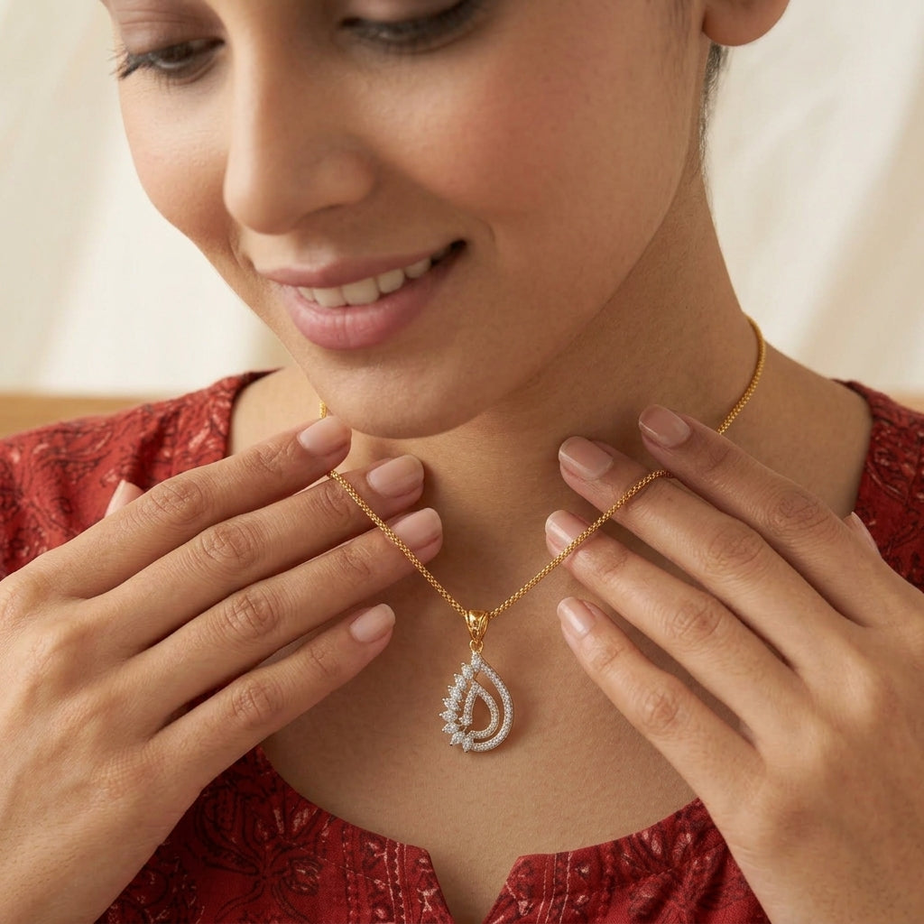 Layered Teardrop Pendant