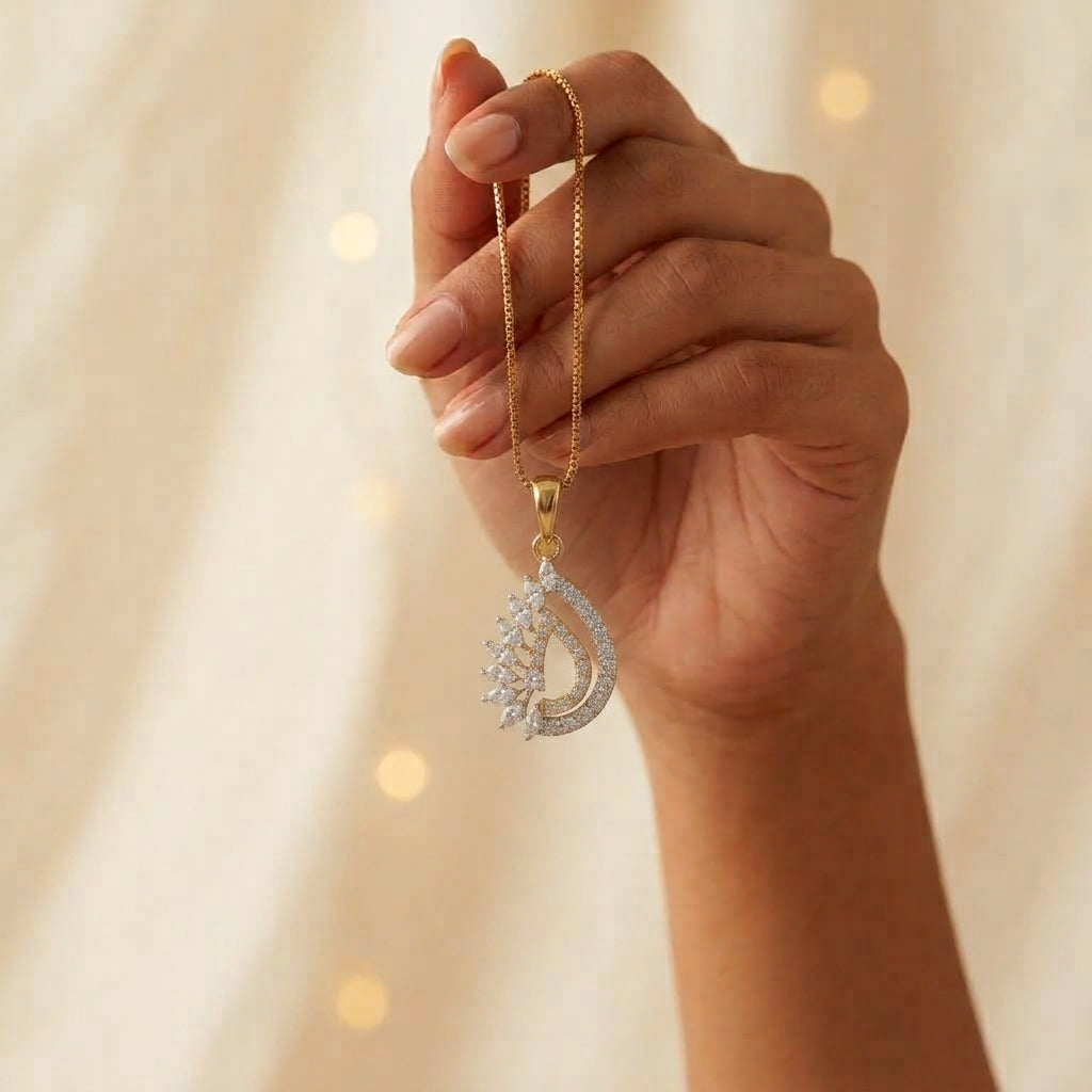 Layered Teardrop Pendant