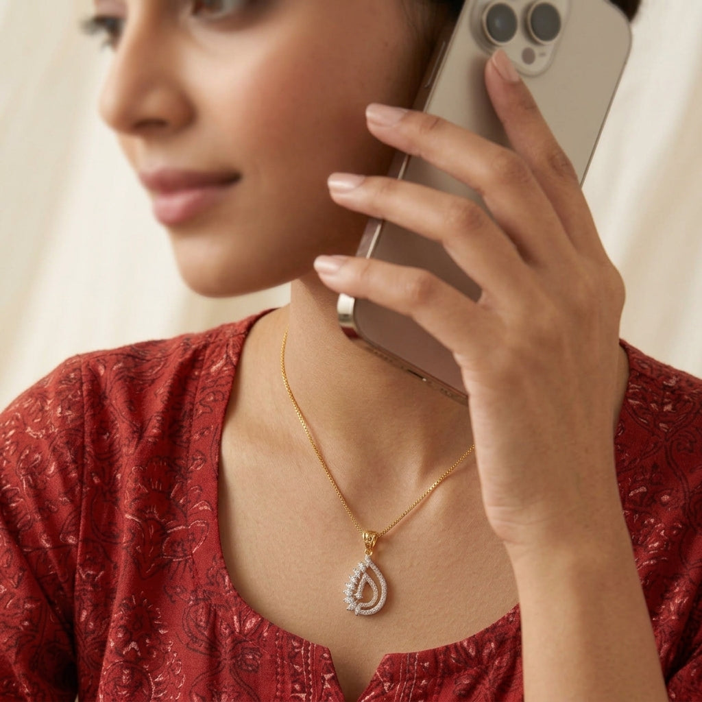 Layered Teardrop Pendant