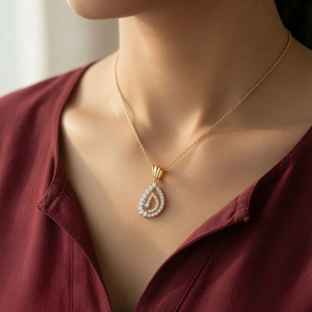 Layered Teardrop Pendant