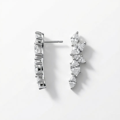 Leaflet Climber Studs – post and backing detail | 925 Sterling Silver Jewelry by Cilhouette