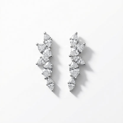 Leaflet Climber Studs | 925 Sterling Silver Jewelry by Cilhouette