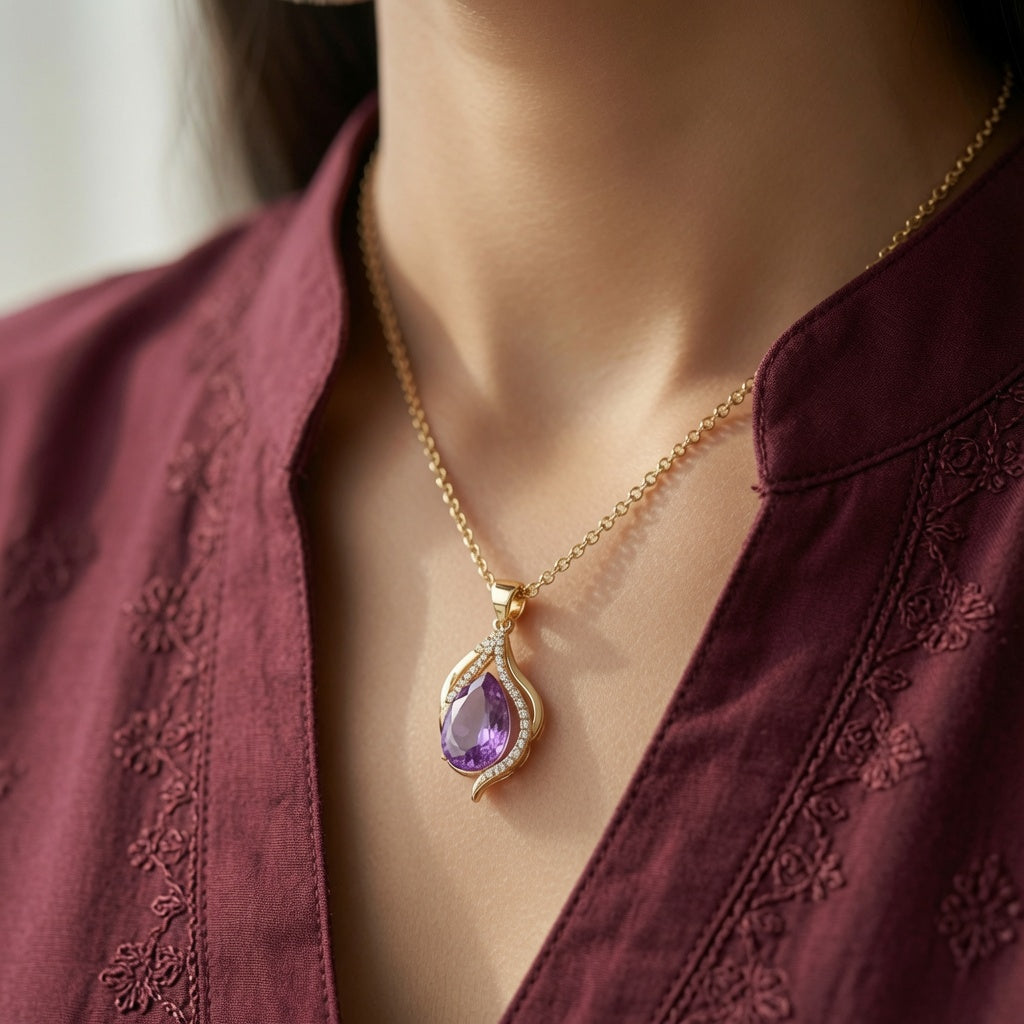 Lilac Flame Pendant