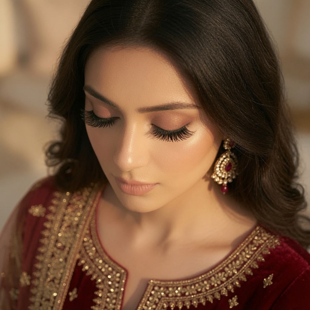 LUXE™ | Layered Glam Lashes — Bold Yet Balanced – applied look | Faux Mink Eyelashes by Cilhouette