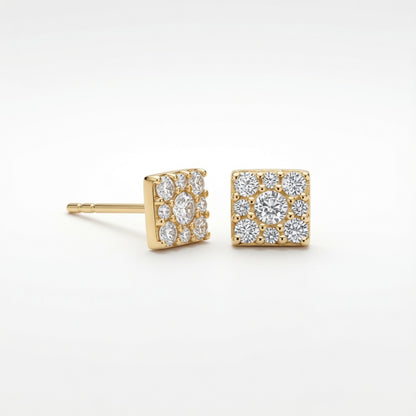 Mosaic Cluster Studs – gold-plated | 925 Sterling Silver Jewelry by Cilhouette