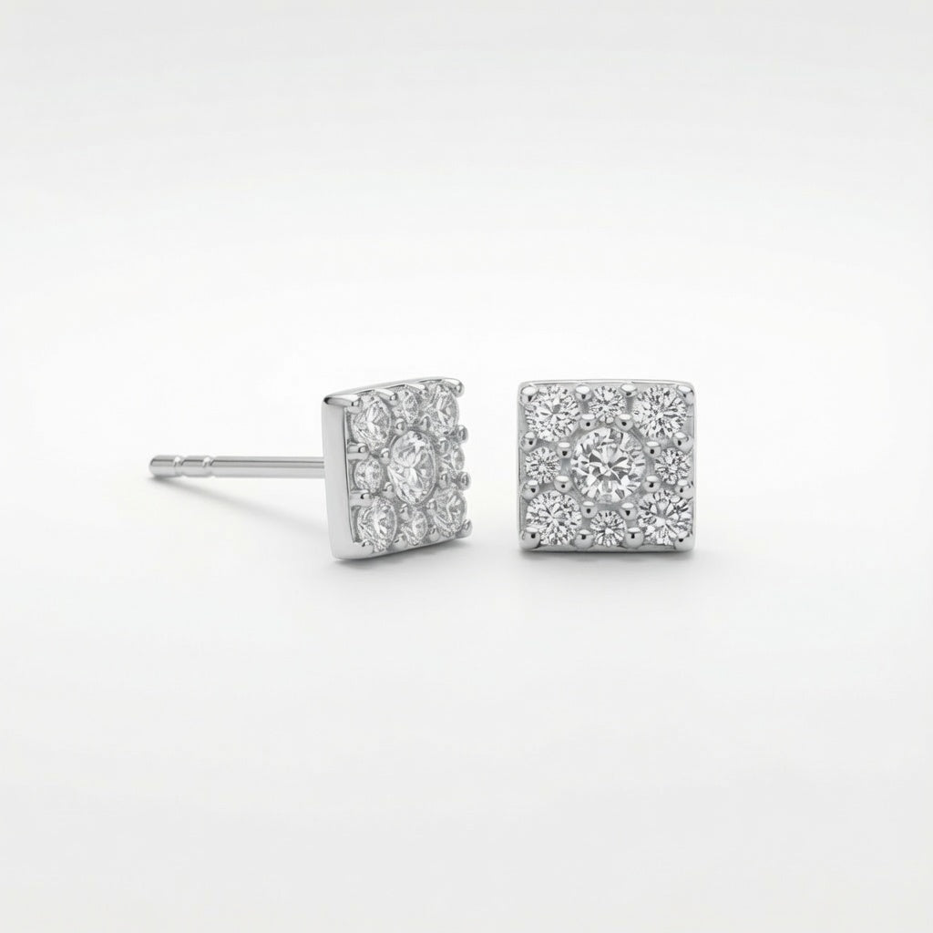 Mosaic Cluster Studs | 925 Sterling Silver Jewelry by Cilhouette