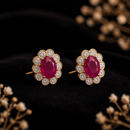 Oval Halo Earrings – styled flat lay | 925 Sterling Silver Jewelry by Cilhouette