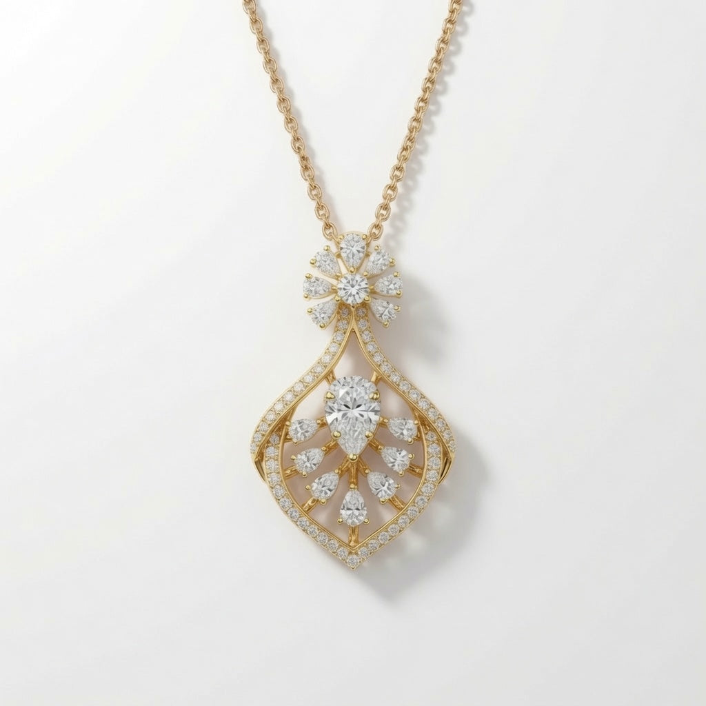 Petal Cascade Pendant | 925 Sterling Silver Jewelry by Cilhouette