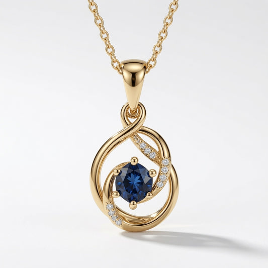 Sapphire Swirl Pendant