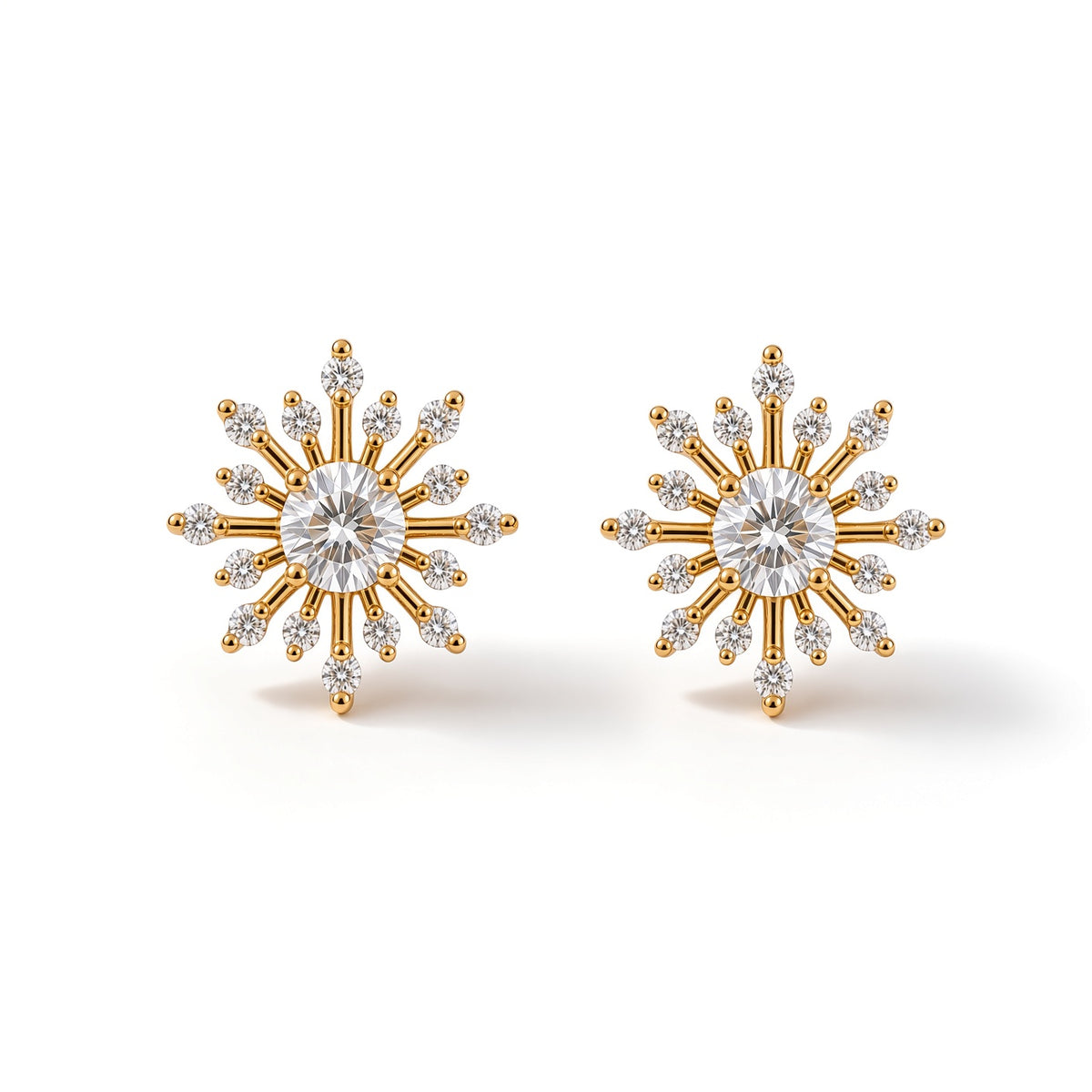 Sparkle Ray Studs – gold-plated | 925 Sterling Silver Jewelry by Cilhouette
