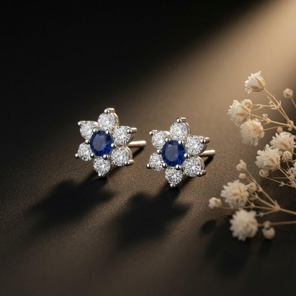 Starflower Studs – styled flat lay | 925 Sterling Silver Jewelry by Cilhouette