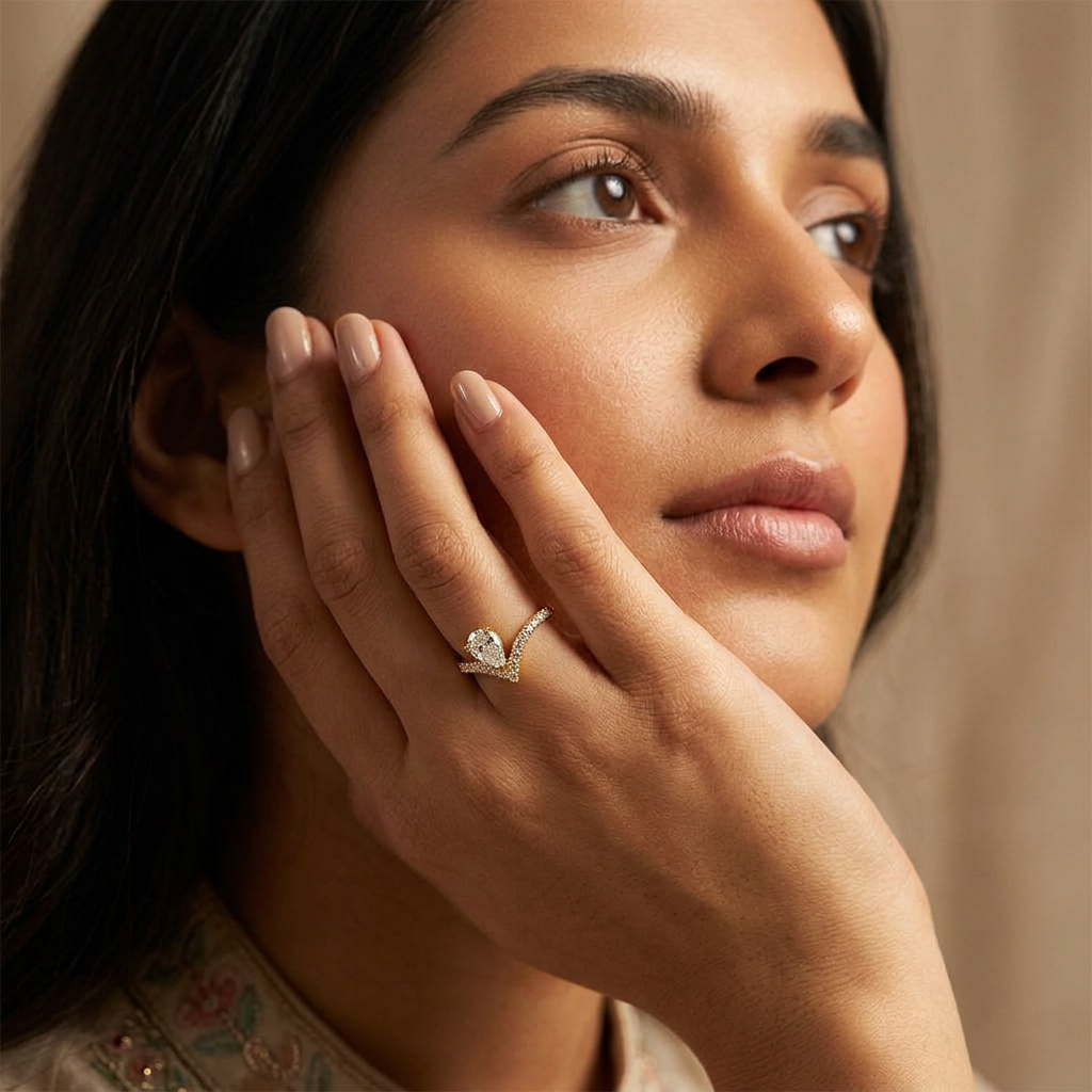Starlit Curve Ring