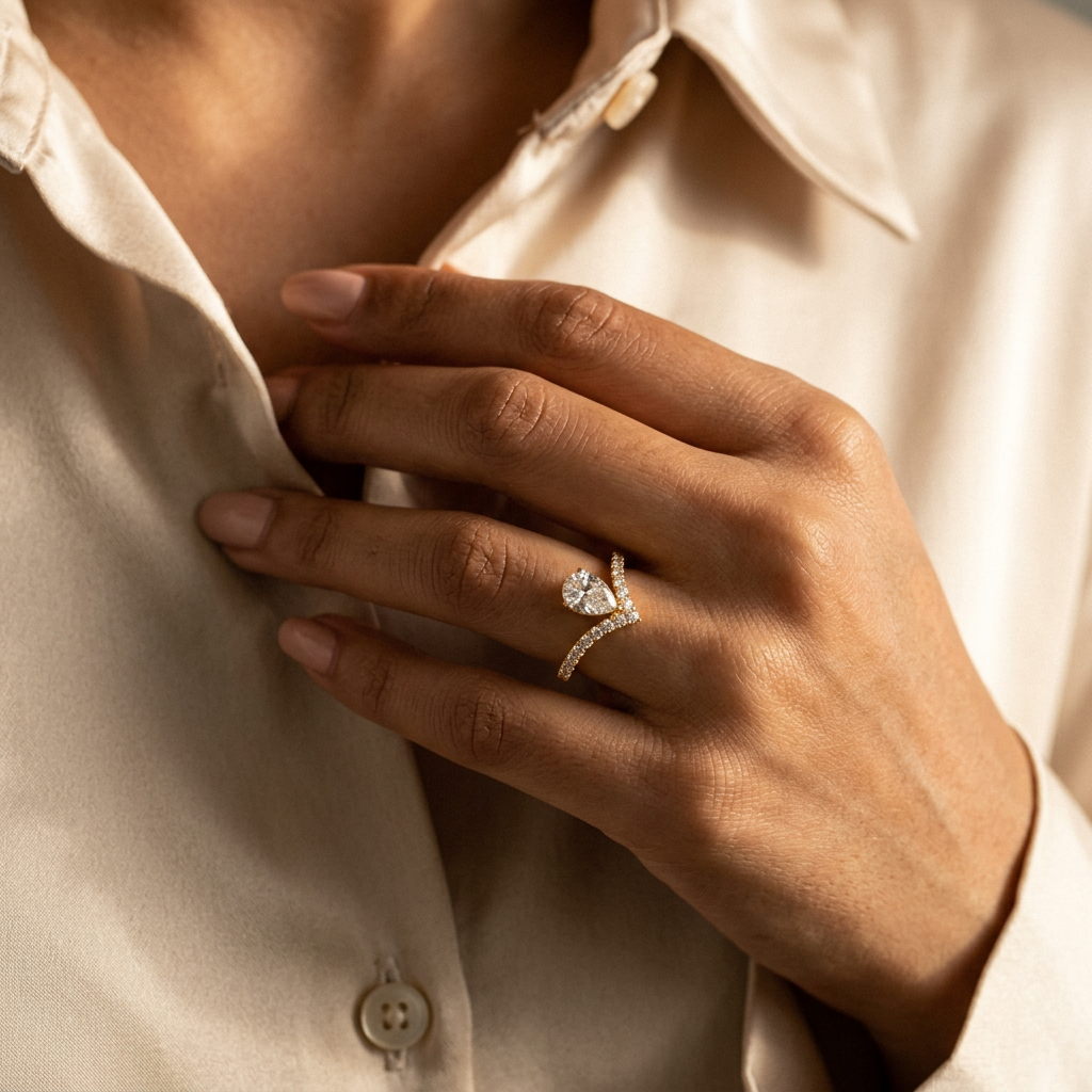 Starlit Curve Ring